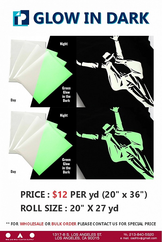 GLOW IN DARK HTV 20 IN